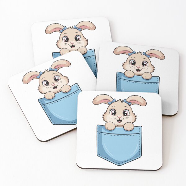Item preview, Cute Rabbit in Pocket designed and sold by NicolasGlowArt.