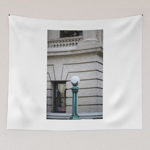 Item preview, Historic Building with Ornate Lamp Post designed and sold by Cynthia48.