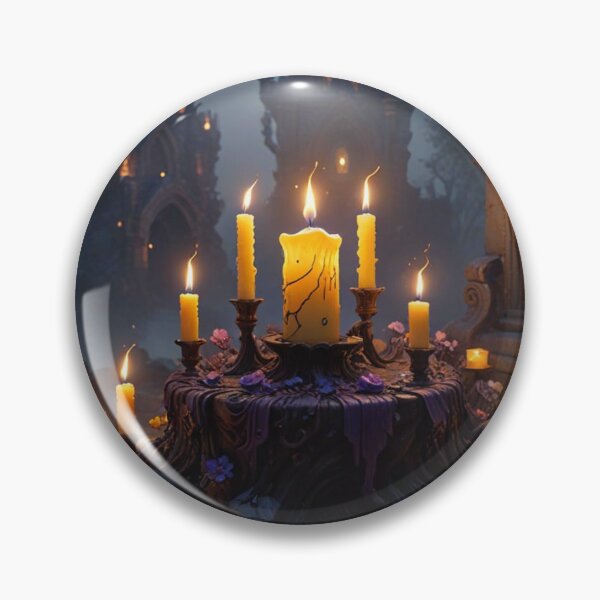 Item preview, Candlelit Gothic Altar – Dark Fantasy Interior Scene designed and sold by Shouganai-Mind.