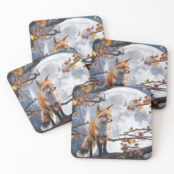 Item preview, Majestic Fox Under Full Moon designed and sold by Stephanie Laird.