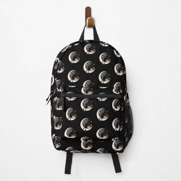 Item preview, Halloween Cat on Crescent Moon with Pumpkin designed and sold by Aesthetic Art.