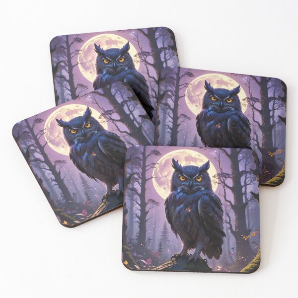 Item preview, Enchanted Gothic Owl – Candlelit Cathedral Scene designed and sold by Shouganai-Mind.