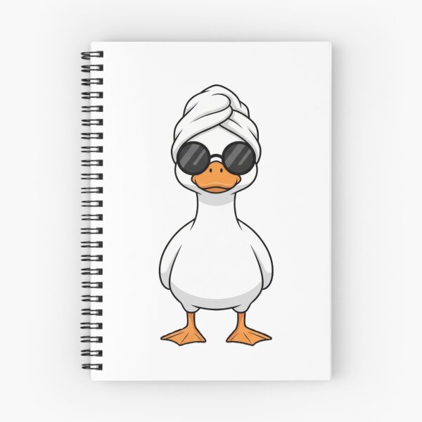 Item preview, Chill Duck with Towel & Sunglasses - Cool Spa Day Duck Cartoon designed and sold by MiraDesignCo.