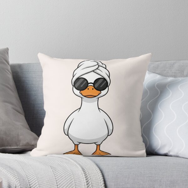 Item preview, Chill Duck with Towel & Sunglasses - Cool Spa Day Duck Cartoon designed and sold by MiraDesignCo.