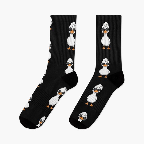 Item preview, Chill Duck with Towel & Sunglasses - Cool Spa Day Duck Cartoon designed and sold by MiraDesignCo.