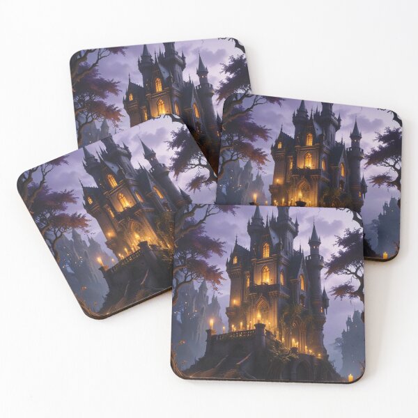 Item preview, Dark Castle at Midnight – Gothic Fantasy Landscape designed and sold by Shouganai-Mind.