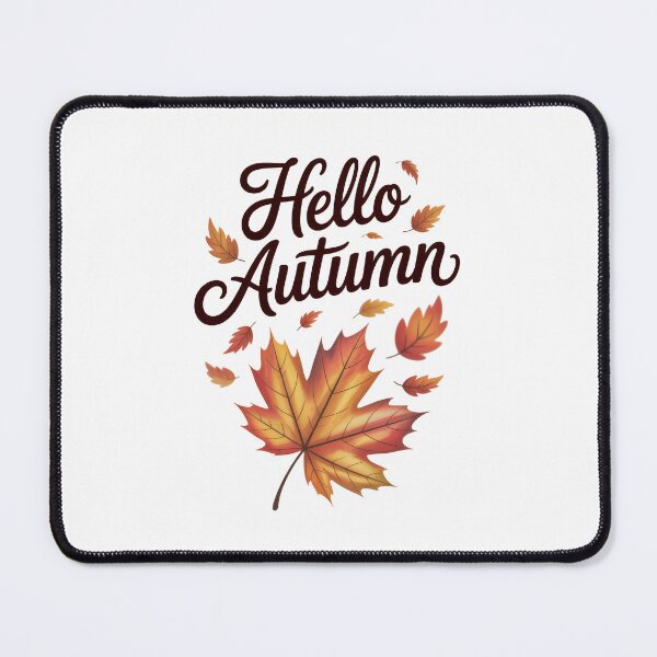 Item preview, Hello Autumn – Maple Leaf Greeting designed and sold by Enea Kelo.