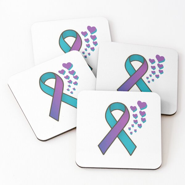 Item preview, Suicide Prevention Ribbon with Hearts 2 designed and sold by LewpyG.