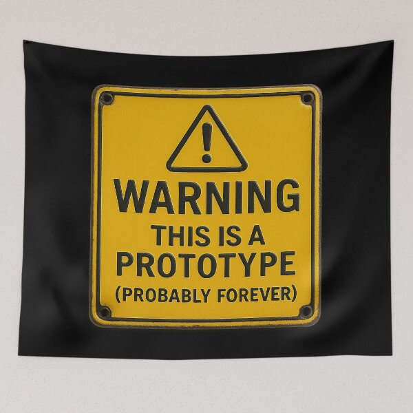 Item preview, Prototype forever – sign for creative permanent construction sites designed and sold by Girih.