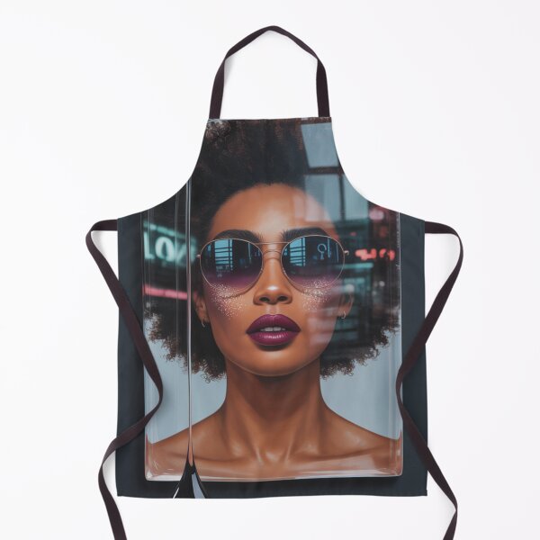 Item preview, Neon Reflections - Stylish Woman Art Print designed and sold by CanvasCarousel.