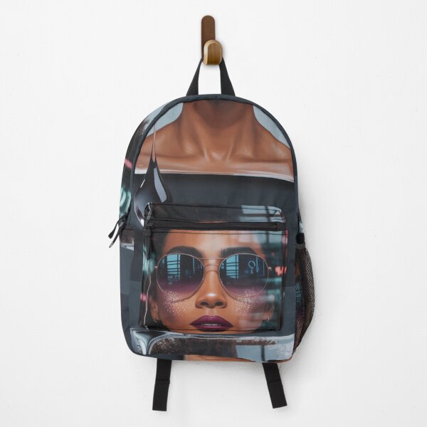 Item preview, Neon Reflections - Stylish Woman Art Print designed and sold by CanvasCarousel.