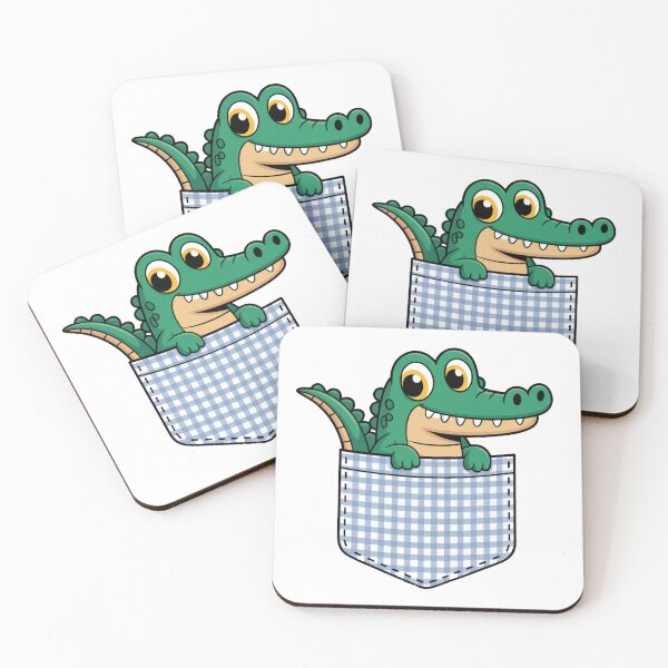 Item preview, Cartoon Crocodile in Pocket designed and sold by NicolasGlowArt.
