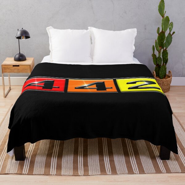 442 Black Throw Blanket