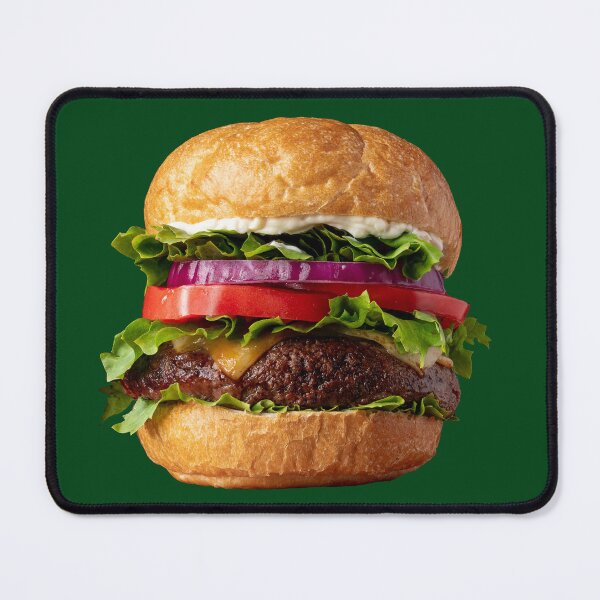 Item preview, Retro Deluxe Cheeseburger Funny Food Art designed and sold by SandyMDesigns.