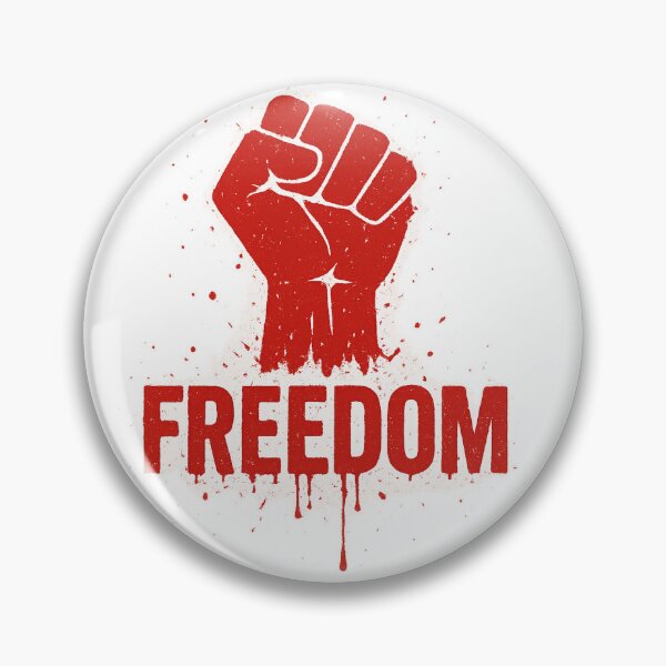 Item preview, Freedom Over Fear — Red Drip Fist, Activism Graphic Tee designed and sold by TrendTribeTP.