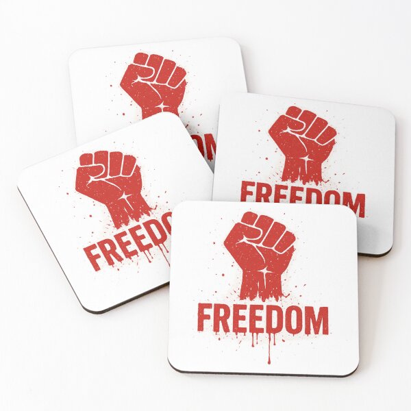 Item preview, Freedom Over Fear — Red Drip Fist, Activism Graphic Tee designed and sold by TrendTribeTP.