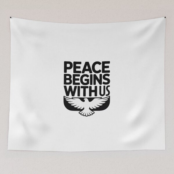 Item preview, Peace Begins With Us – Bold Minimal designed and sold by Enea Kelo.