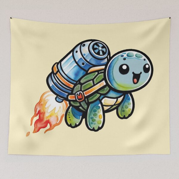 Item preview, Jetpack turtle designed and sold by MoxisWatercolor.
