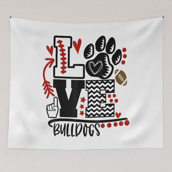 Item preview, Bulldogs Mascot Love - School Spirit Fantastic Gifts  designed and sold by BASKF.
