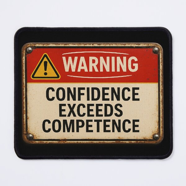Item preview, Warning: Self-confidence exceeds abilities designed and sold by Girih.