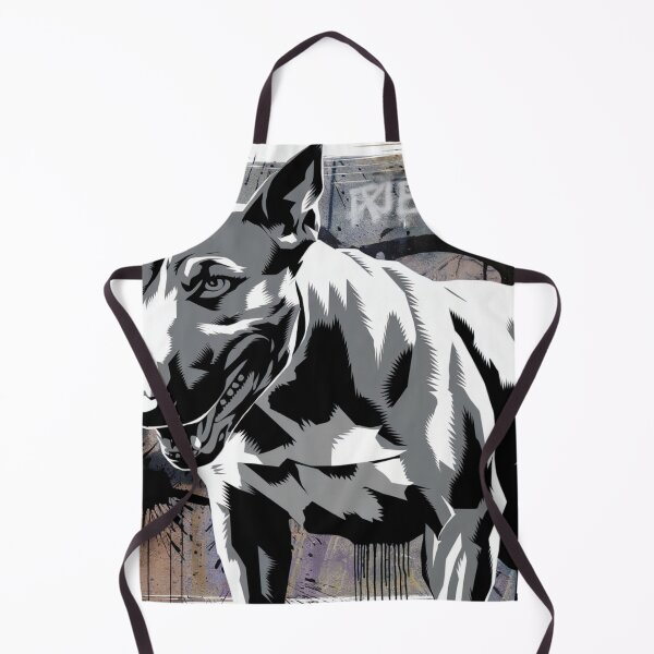 Item preview, Grunge Bull Terrier Wall Art – Edgy Graffiti Dog Canvas Print designed and sold by jazzyfunky.