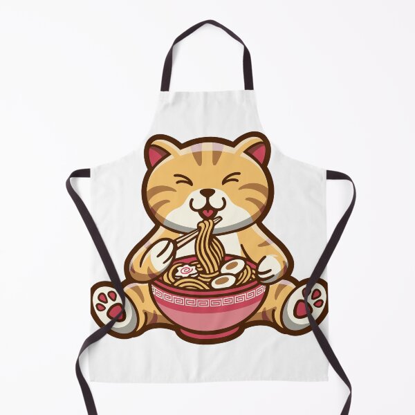 Artikelvorschau, Katze isst Ramen, lustige süße Katze entworfen und verkauft von MinimalistSunny.