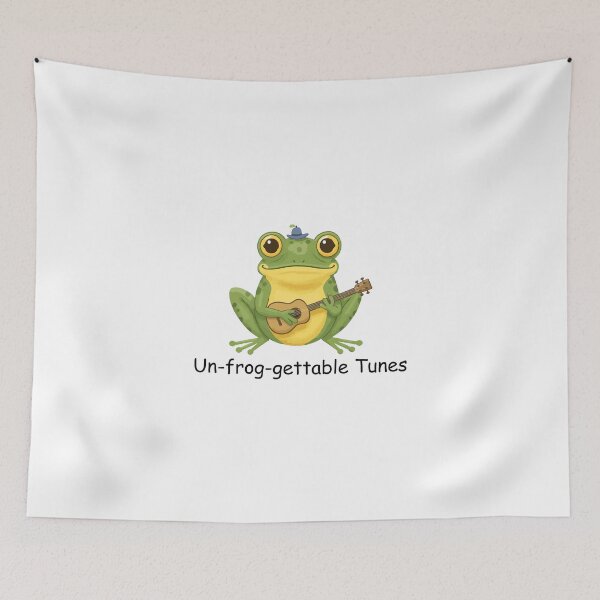 Item preview, Un-frog-gettable Tunes – Cute Frog Playing Guitar designed and sold by designsoftinaa.