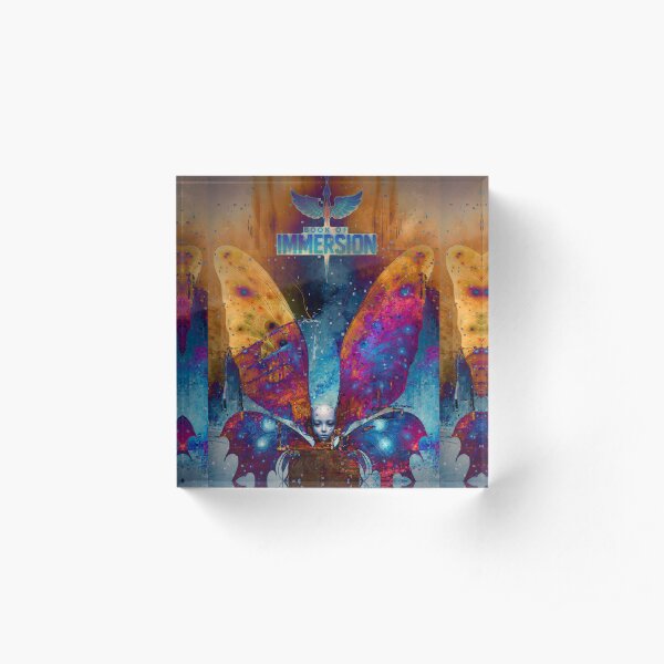 Book of Immersion – “Butterfly Effect” Illustration Strata 1 Acrylic Block