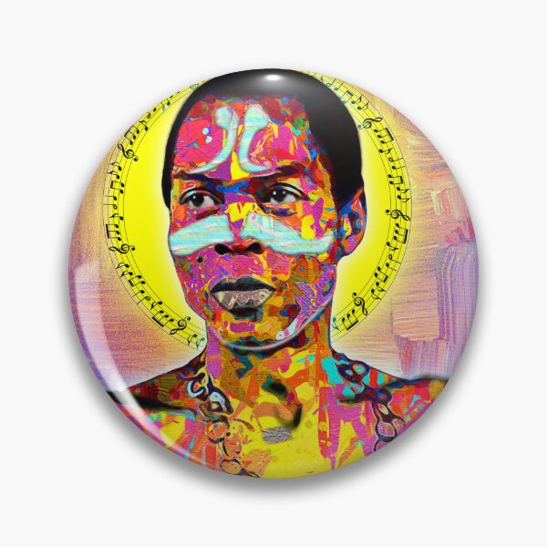 Item preview, Colorful Fela Kuti portrait - Pan-African poster designed and sold by Youngkev-arts.