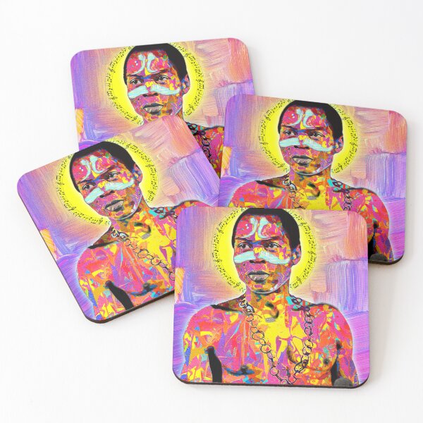 Item preview, Colorful Fela Kuti portrait - Pan-African poster designed and sold by Youngkev-arts.