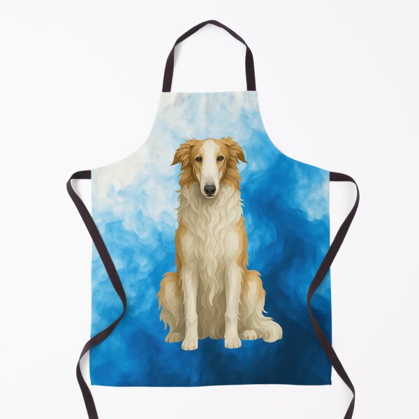 Item preview, Elegant Borzoi in Blue – Geometric Dog Art Print designed and sold by GeoWild Designs.