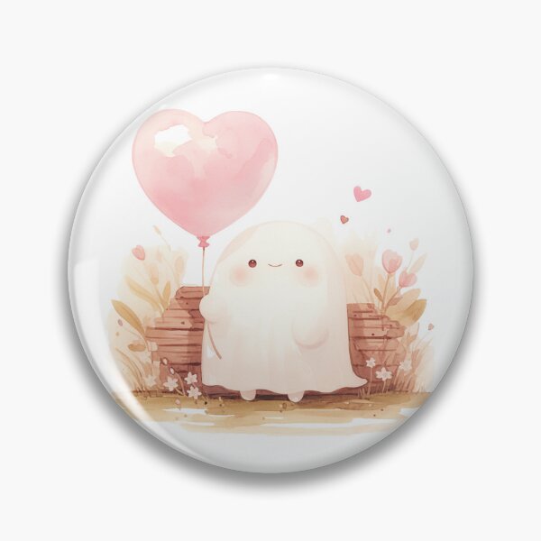 Item preview, Ghost with a heart balloon designed and sold by MendaciousMina.