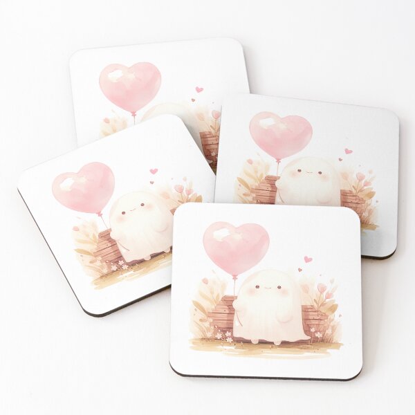 Item preview, Ghost with a heart balloon designed and sold by MendaciousMina.