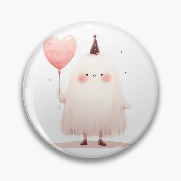 Item preview, Ghost with a heart balloon designed and sold by MendaciousMina.