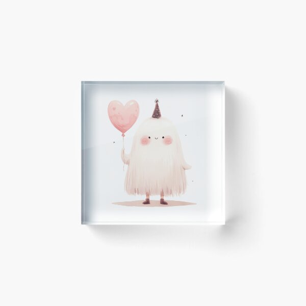 Item preview, Ghost with a heart balloon designed and sold by MendaciousMina.