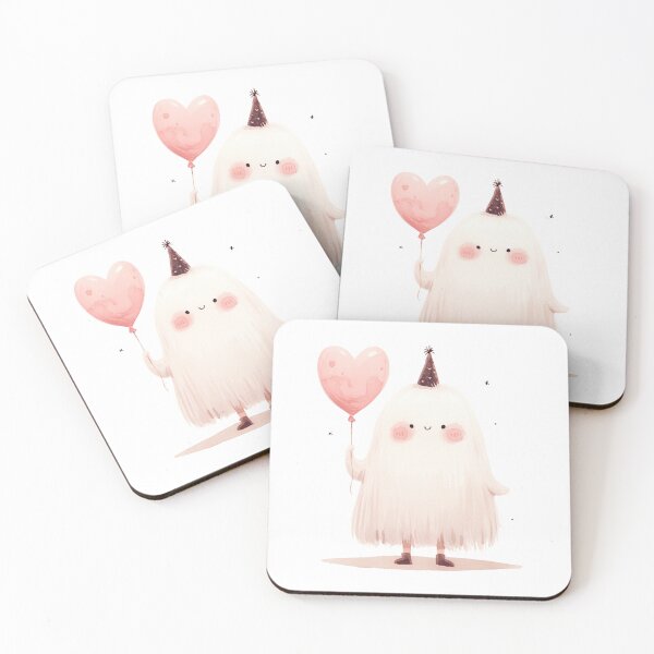 Item preview, Ghost with a heart balloon designed and sold by MendaciousMina.