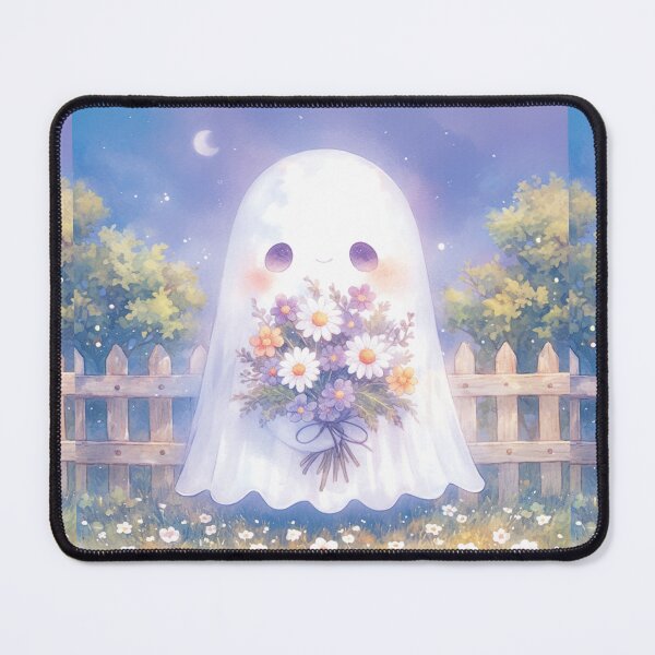Item preview, Ghost with a bouquet of flowers designed and sold by MendaciousMina.