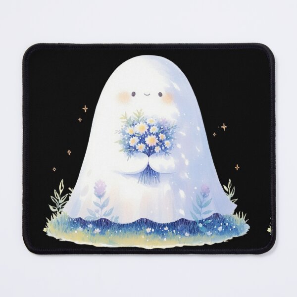 Item preview, Ghost with a bouquet of flowers designed and sold by MendaciousMina.