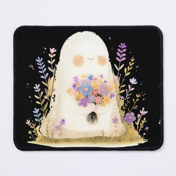 Item preview, Ghost with a bouquet of flowers designed and sold by MendaciousMina.
