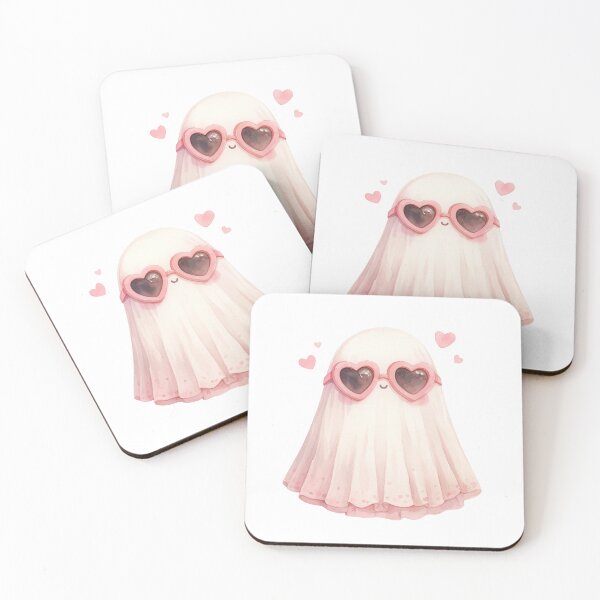 Item preview, Ghost with heart shaped sunglasses designed and sold by MendaciousMina.