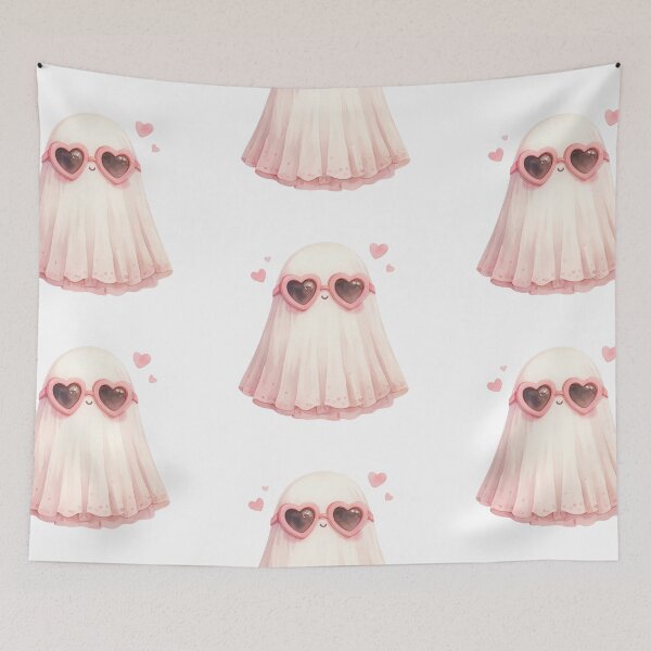 Item preview, Ghost with heart shaped sunglasses designed and sold by MendaciousMina.