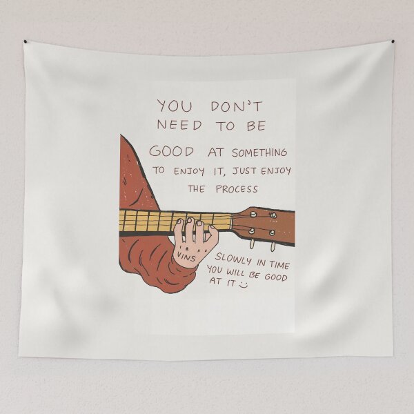 Item preview, Enjoy the Process Guitar Illustration – Inspiring Music Art designed and sold by SuccessHunters.