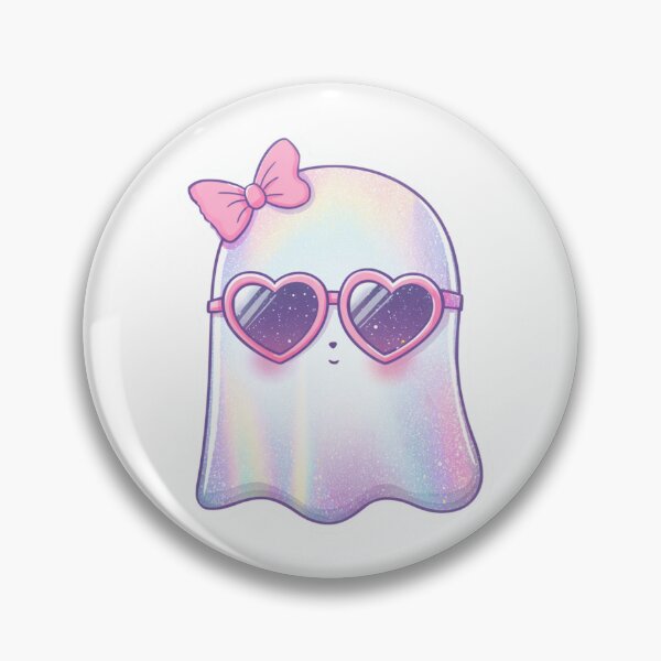 Item preview, Iridescent Ghost with heart shaped sunglasses designed and sold by MendaciousMina.