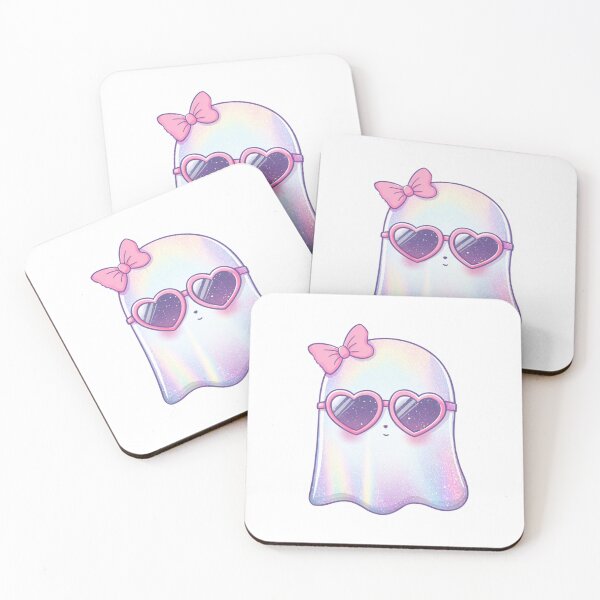 Item preview, Iridescent Ghost with heart shaped sunglasses designed and sold by MendaciousMina.