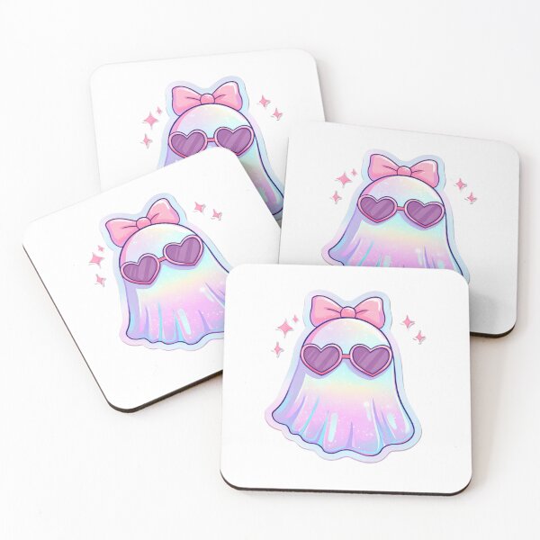 Item preview, Iridescent Ghost with heart shaped sunglasses designed and sold by MendaciousMina.