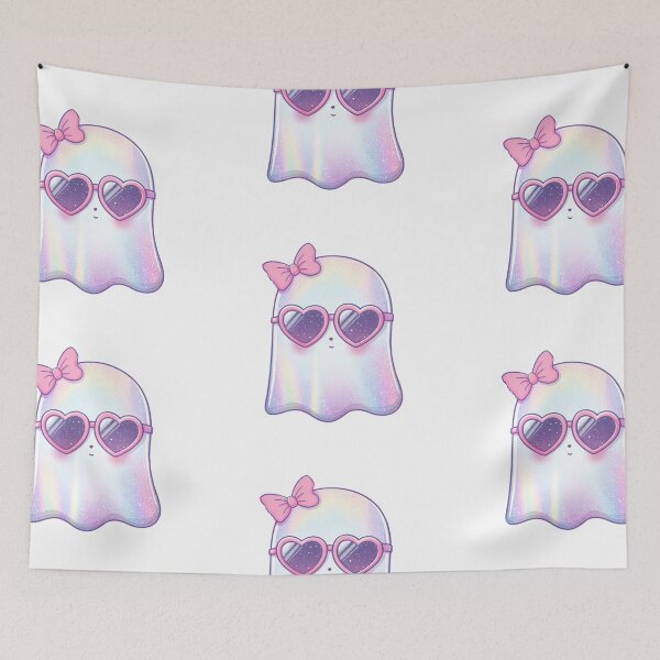 Item preview, Iridescent Ghost with heart shaped sunglasses designed and sold by MendaciousMina.