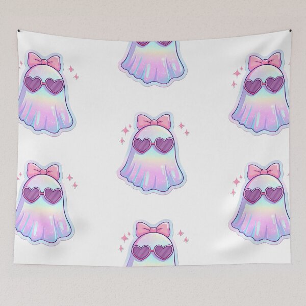 Item preview, Iridescent Ghost with heart shaped sunglasses designed and sold by MendaciousMina.