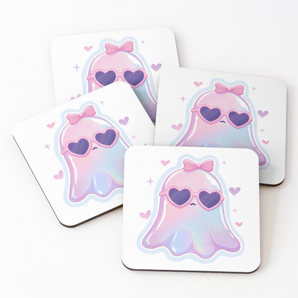 Item preview, Iridescent Ghost with heart shaped sunglasses designed and sold by MendaciousMina.