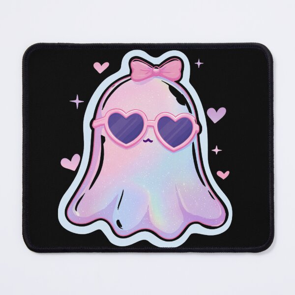 Item preview, Iridescent Ghost with heart shaped sunglasses designed and sold by MendaciousMina.