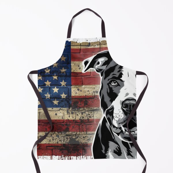 Item preview, Patriotic American Flag Pitbull Wall Art – Bold Dog Canvas Print designed and sold by jazzyfunky.